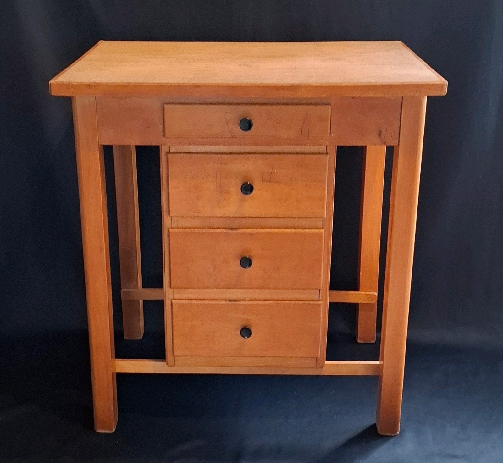 Zeldzaam Vintage Industrieel Schoolkastje / Sidetable, Ophalen