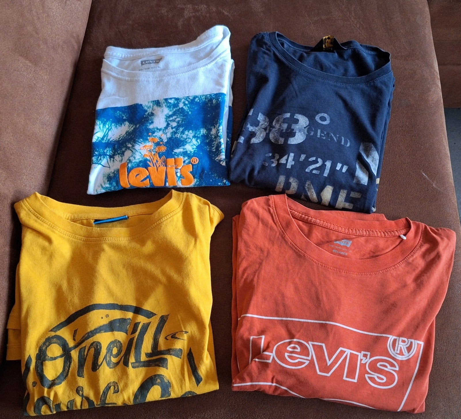 4 jongens T-shirts: O'Neill, Levi's, PME maat 176 en XS, Ophalen of Verzenden, Maat 46 (S) of kleiner