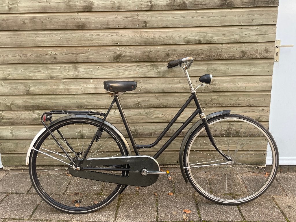 Zwarte omafiets 28", Terugtraprem, Ophalen, Overige merken, 53 tot 56 cm