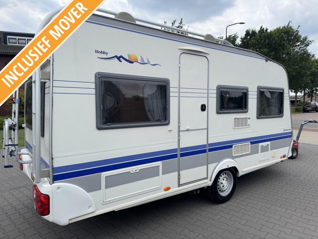 Hobby De luxe Easy 450 UF / voortent / mover / topstaat, Caravans en Kamperen, Overige typen, Hobby, Bedrijf, Treinzit