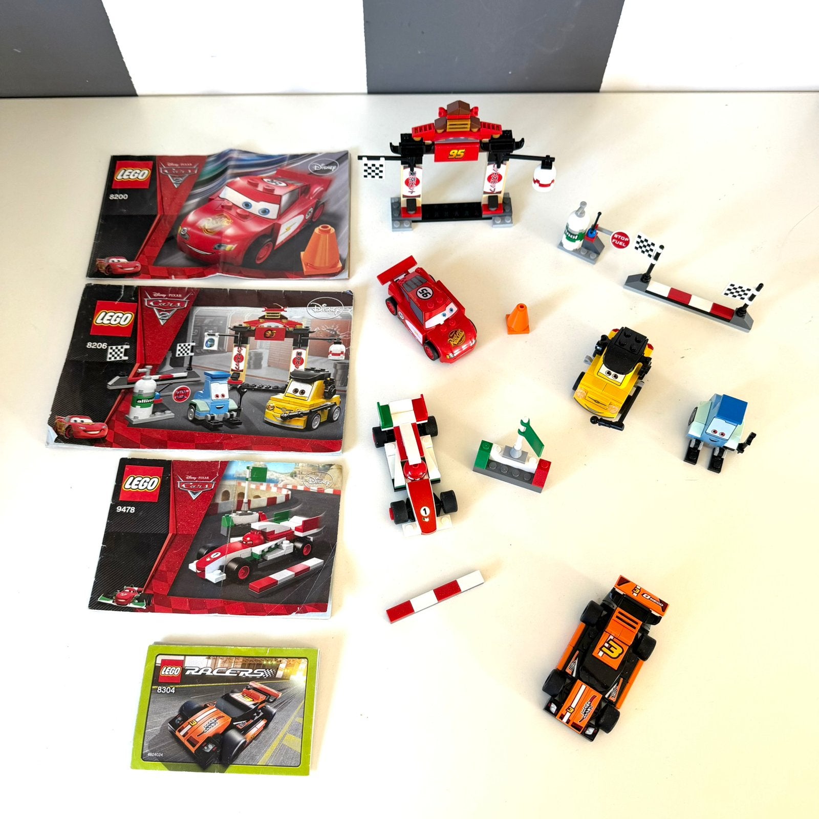 LEGO Cars en Racers - Bliksem McQueen 8200; 8206; 9478; 8304, Ophalen of Verzenden, Gebruikt