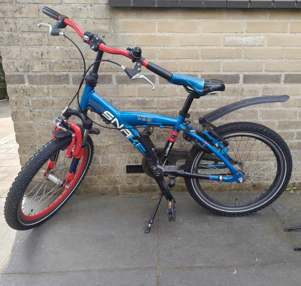 Batavus Snake kinderfiets 20 inch - Blauw/Rood, Ophalen, Gebruikt, Batavus, Terugtraprem