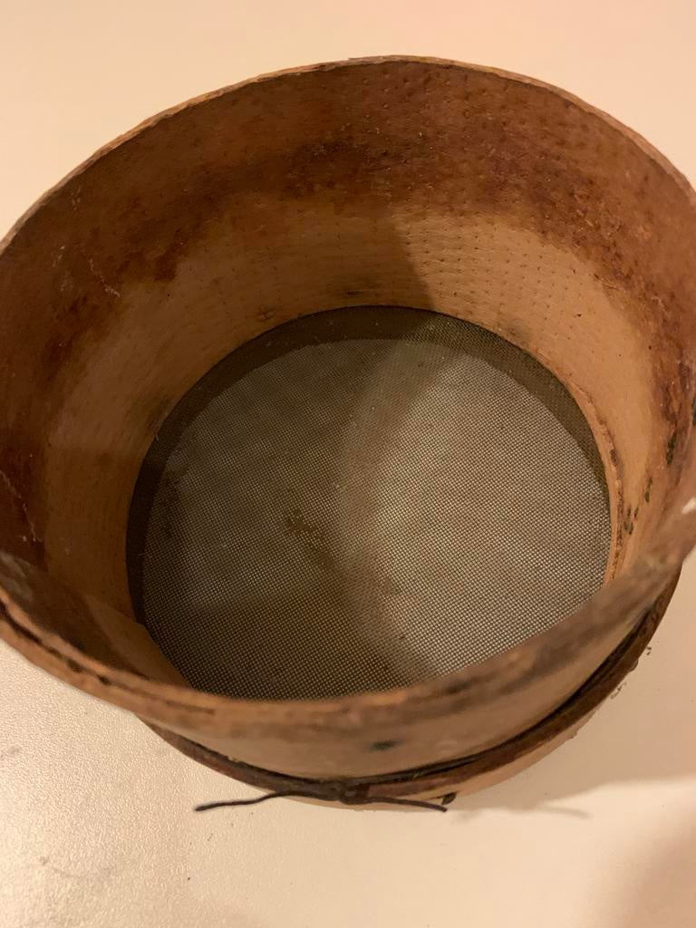 Antieke houten zeef / brocante keukengerei, Ophalen of Verzenden, Zo goed als nieuw, Rechthoekig, Hout
