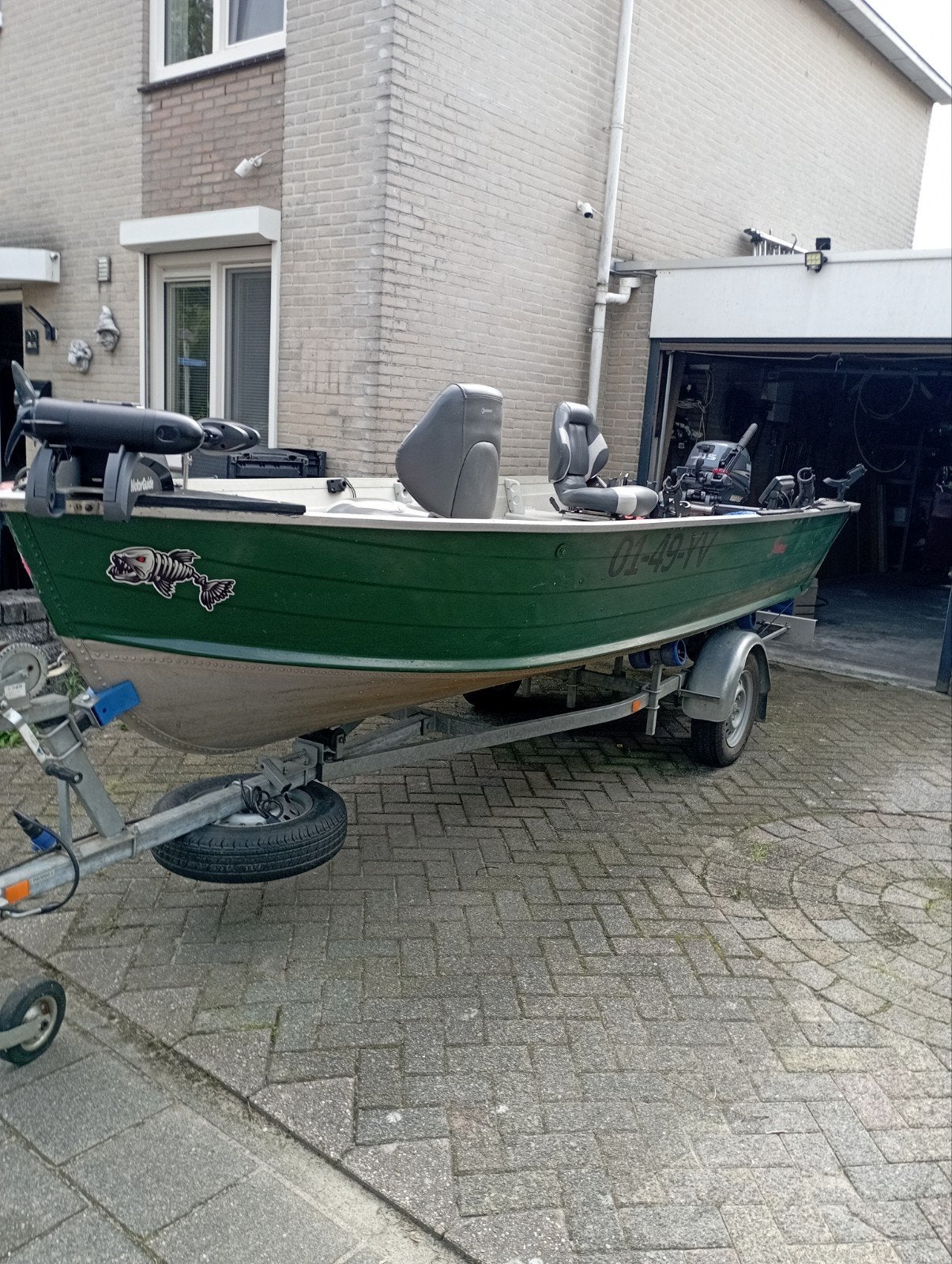 Visboot met Yamaha buitenboordmotor en trailer, Overige merken, Gebruikt, Buitenboordmotor, Aluminium