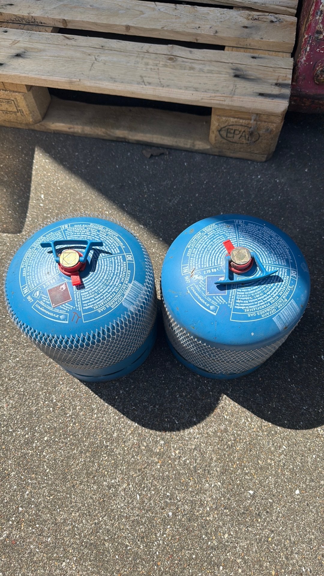 Campingaz flessen 2x 2,75kg, Ophalen, Zo goed als nieuw