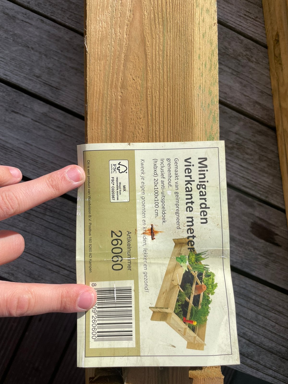 2 vierkante bakken, 1m2. Voor moestuin, Tuin en Terras, Ophalen of Verzenden, Nieuw, Kweekbak