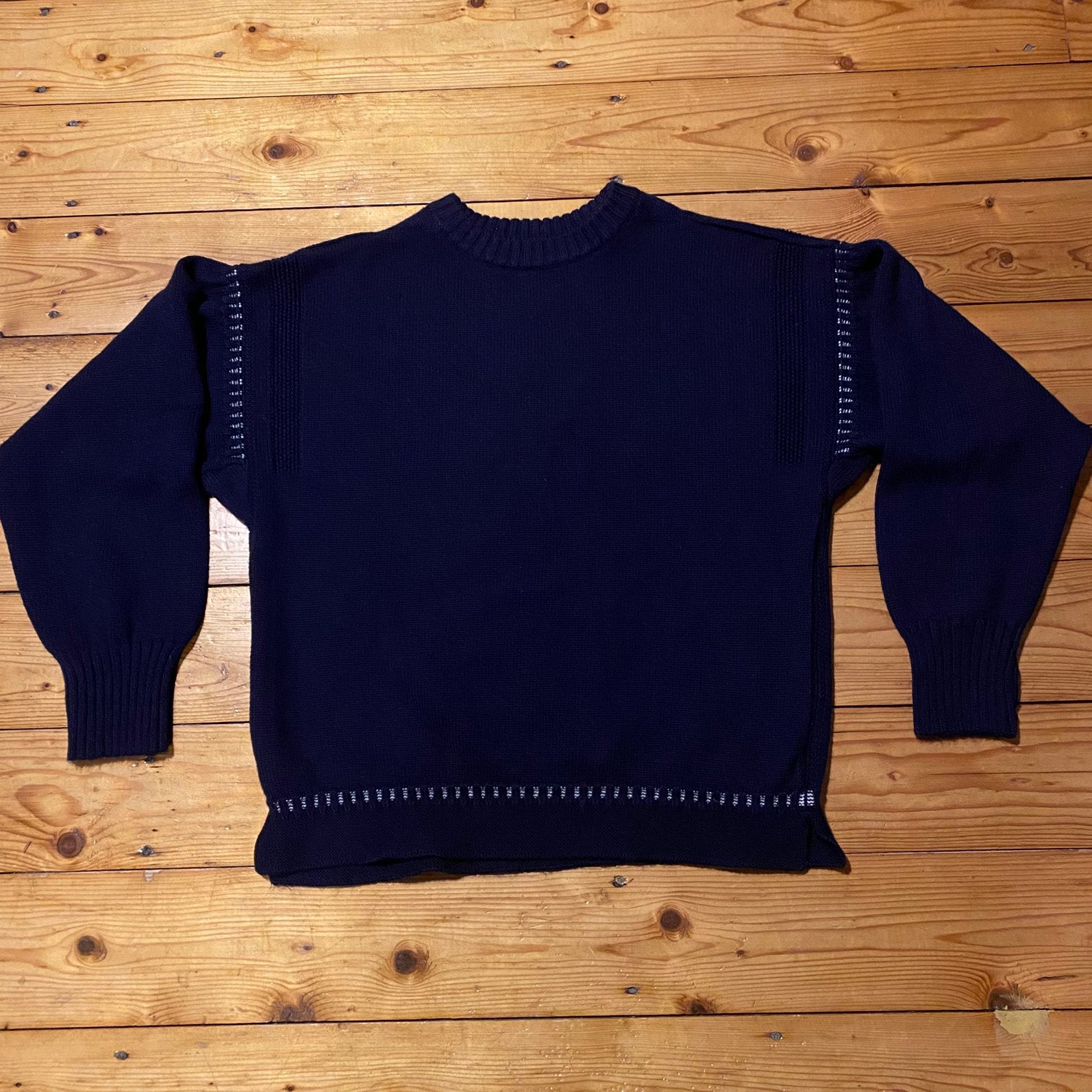 GEORGE W STEERS WOLLEN TRUI NAVY XL, Kleding | Dames, Ophalen of Verzenden, Gedragen, Maat 46/48 (XL) of groter, Blauw