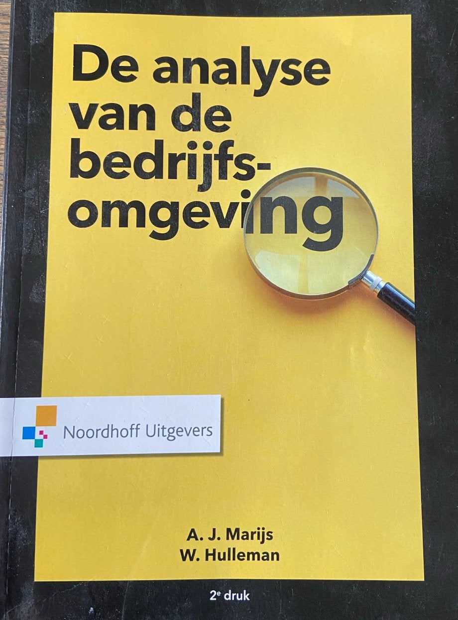 De analyse van de bedrijfsomgeving - A.J. Marijs, W. Hullema, Ophalen of Verzenden, Gamma, Gelezen, HBO