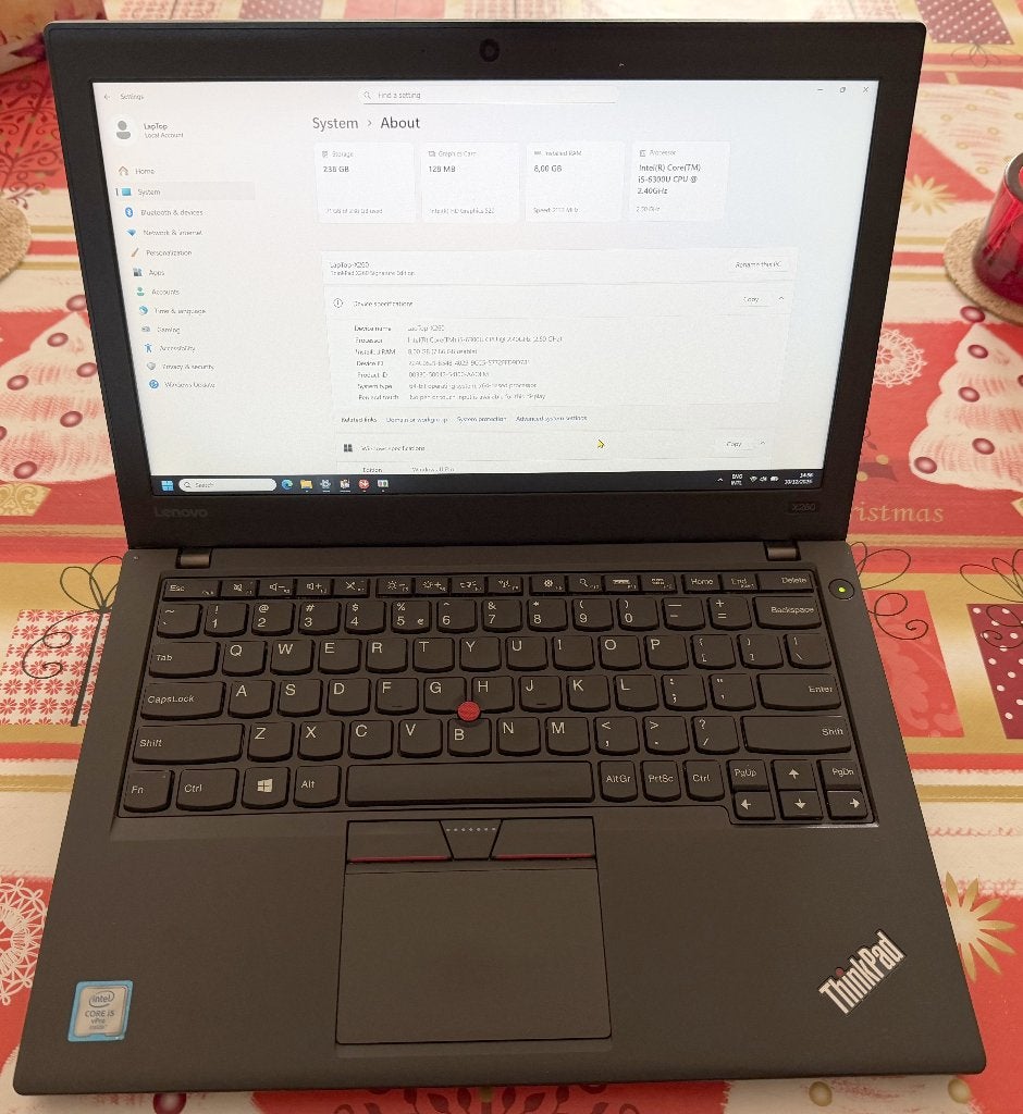 Lenovo X260 laptop/45W lader + Dockingstation 40A2/65W lader, 2 tot 3 Ghz, Qwerty, 8 GB, Ophalen of Verzenden