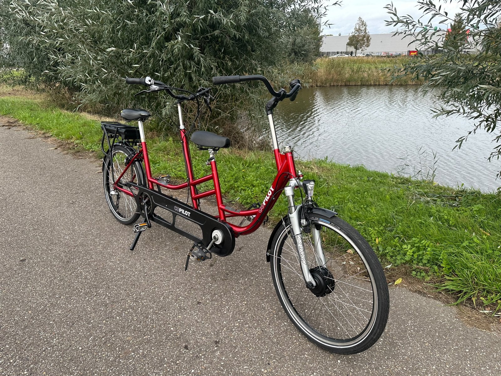 Mooie elektrische HUKA Copilot tandem fiets, Ophalen, Gebruikt, Minder dan 10 versnellingen, Velgrem