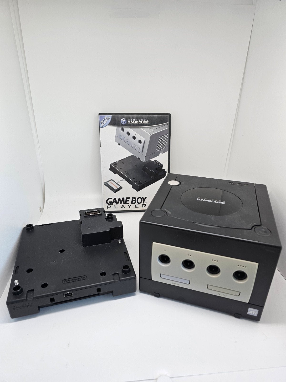 Nintendo GameCube met Game Boy Player en geheugenkaart, Spelcomputers en Games, Spelcomputers | Nintendo GameCube, Nintendo, Gebruikt
