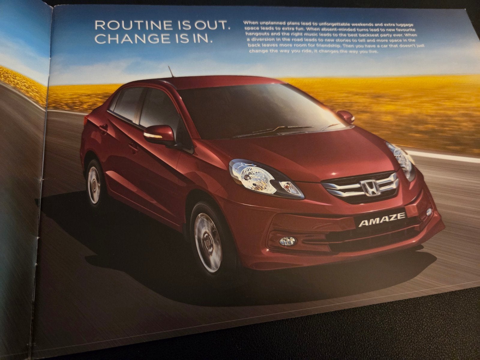 Brochure Honda Amaze India, Ophalen of Verzenden, Zo goed als nieuw, Honda