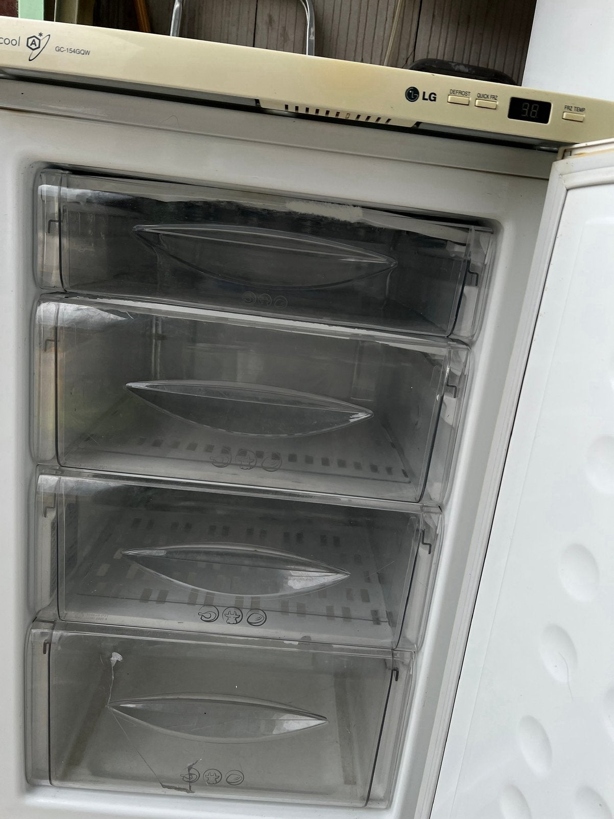 LG tafelmodel Vrieskast met 4 laden 85x55 cm. 100 liter, Witgoed en Apparatuur, Vriezers en Diepvrieskisten, Ophalen, Zo goed als nieuw