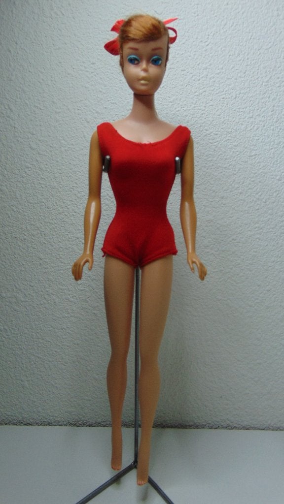 Mooie donker harige Swirl Ponytail Barbie, Ophalen of Verzenden, Gebruikt, Pop