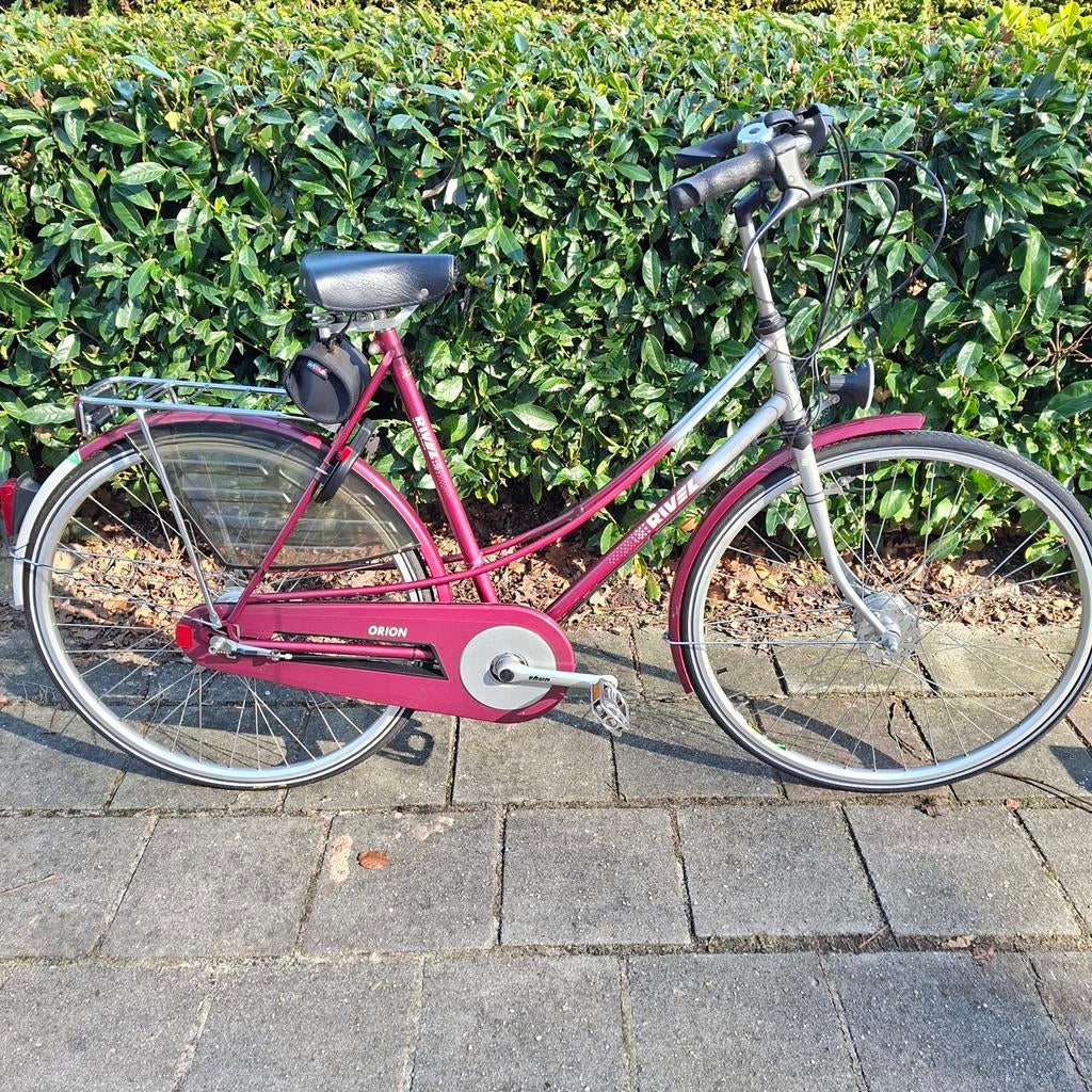 Z.G.A.N. RIVEL ORION DAMESFIETS 5 VERSNELLINGEN TROMMELREM, Versnellingen, 56 cm of meer, Zo goed als nieuw, Trommelrem