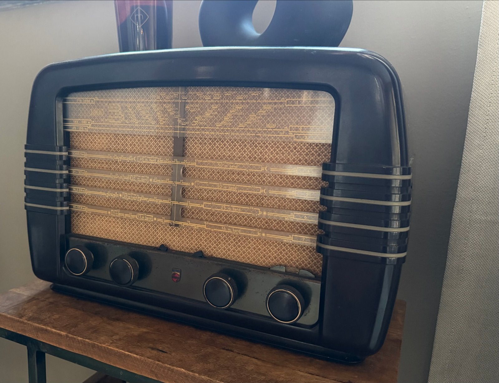 Vintage Philips buizenradio BX485AV - Werkend, Ophalen, Gebruikt, Radio