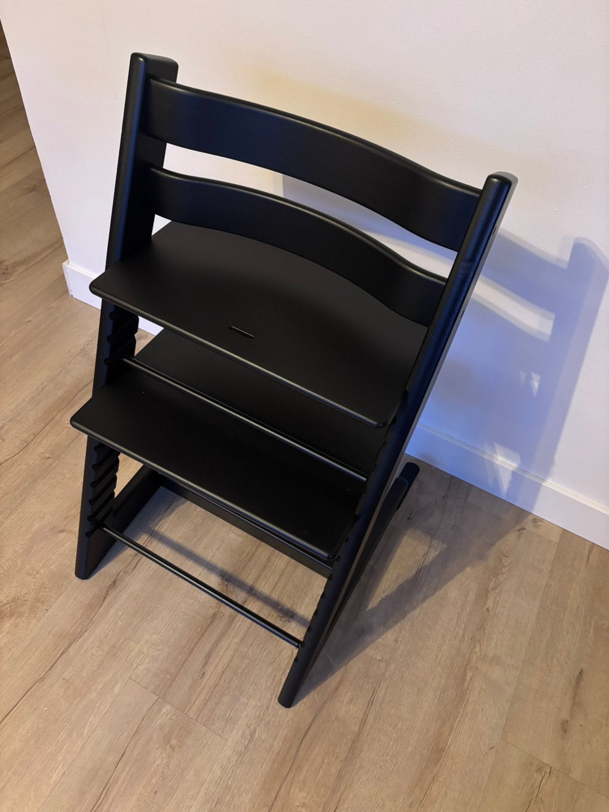 Stokke Tripp Trapp Kinderstoel zwart, Kinderen en Baby's, Kinderstoelen, Ophalen, Gebruikt, Meegroeistoel