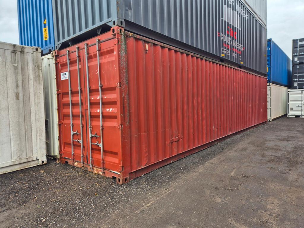 Nette 40ft zeecontainer HighCube, stalen vloer, Ophalen of Verzenden
