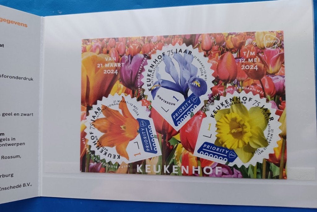 Postzegelmapje 684 - Keukenhof 75 jaar, Postzegels en Munten, Postzegels | Nederland, Verzenden, Na 1940, Postfris