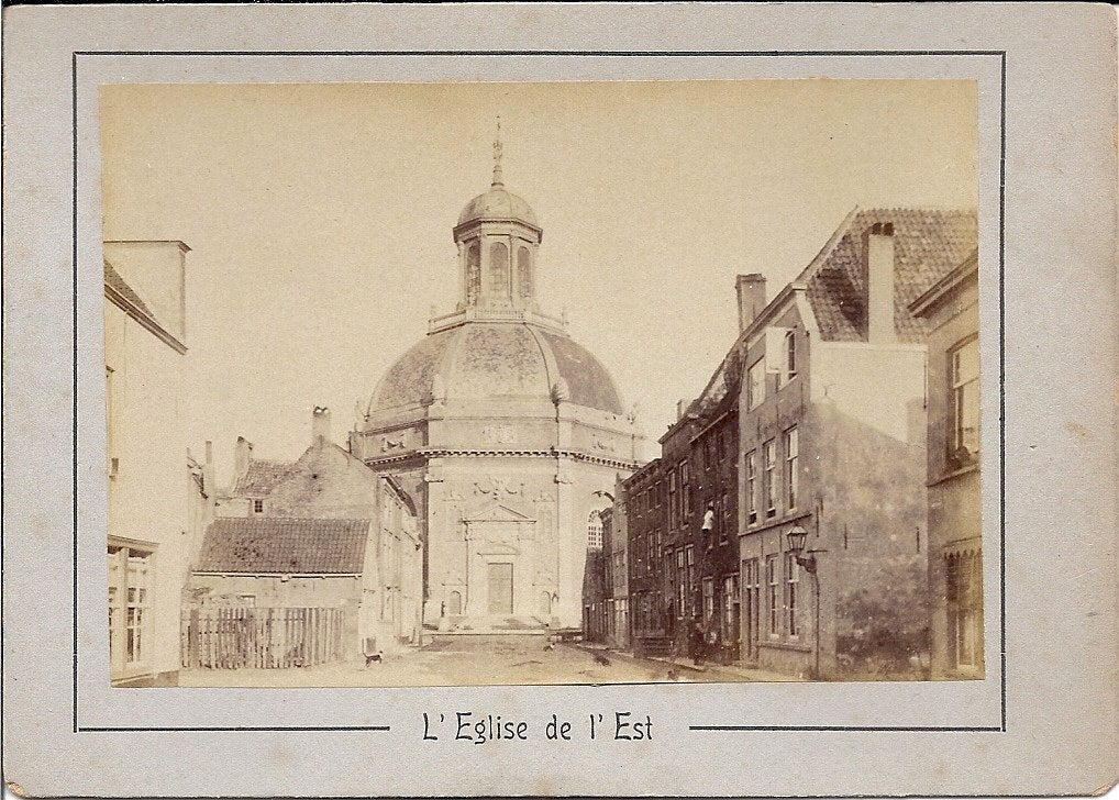 Oude Karton Foto 9x13 cm Middelburg Breestraat circa 1880, Verzenden, Voor 1920, Ongelopen, Zeeland