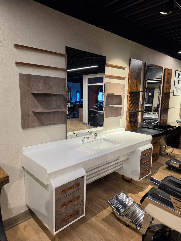 Barbierunit Zeus RX Man Showroom model kappers UITVERKOOP, Nieuw, 125 cm of meer, Ophalen of Verzenden, 150 tot 200 cm