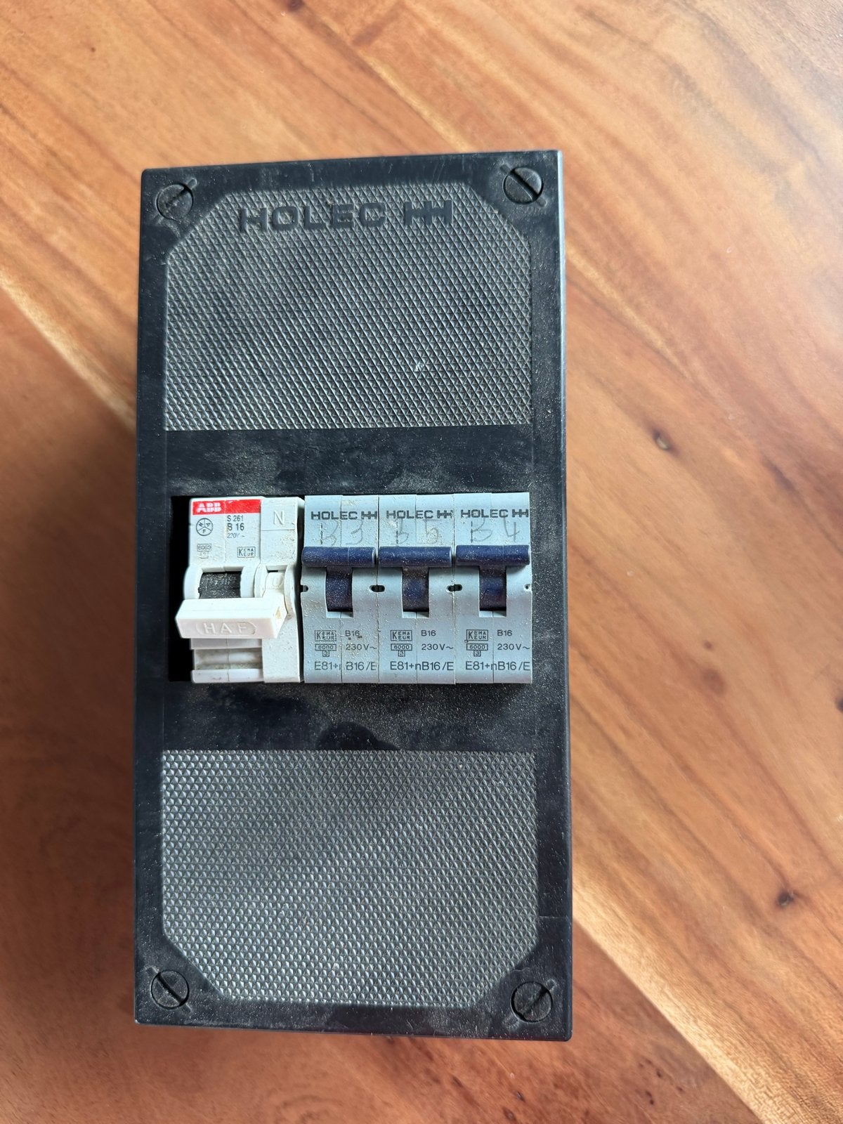 Holec Groepenkast met ABB Aardlekautomaat, Ophalen of Verzenden, Gebruikt, ABB, Groepenkast