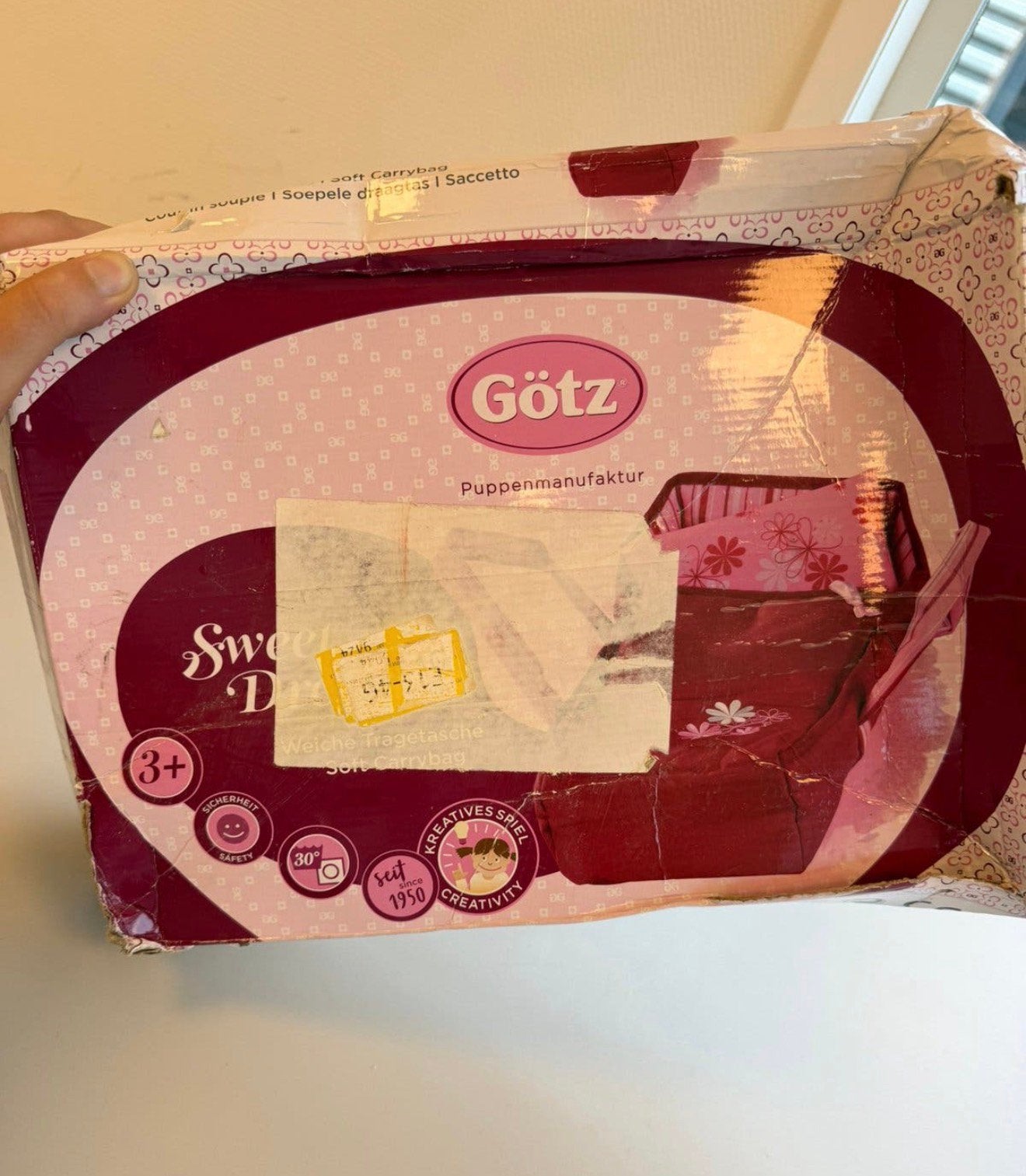 Götz Sweet Dreams Poppendraagtas Nieuw 38x16x23 cm poppentas, P, P, P, Nieuw