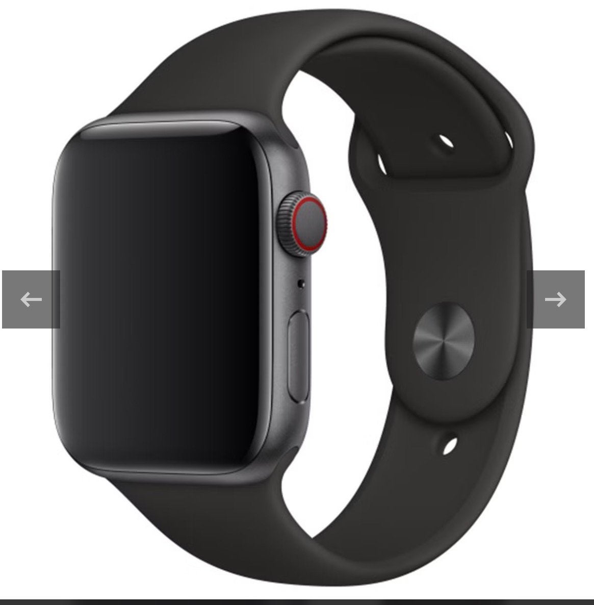 Te koop: Apple Watch (11) sportband zwart 46 mm, Ophalen of Verzenden, Zo goed als nieuw, Zwart, IOS