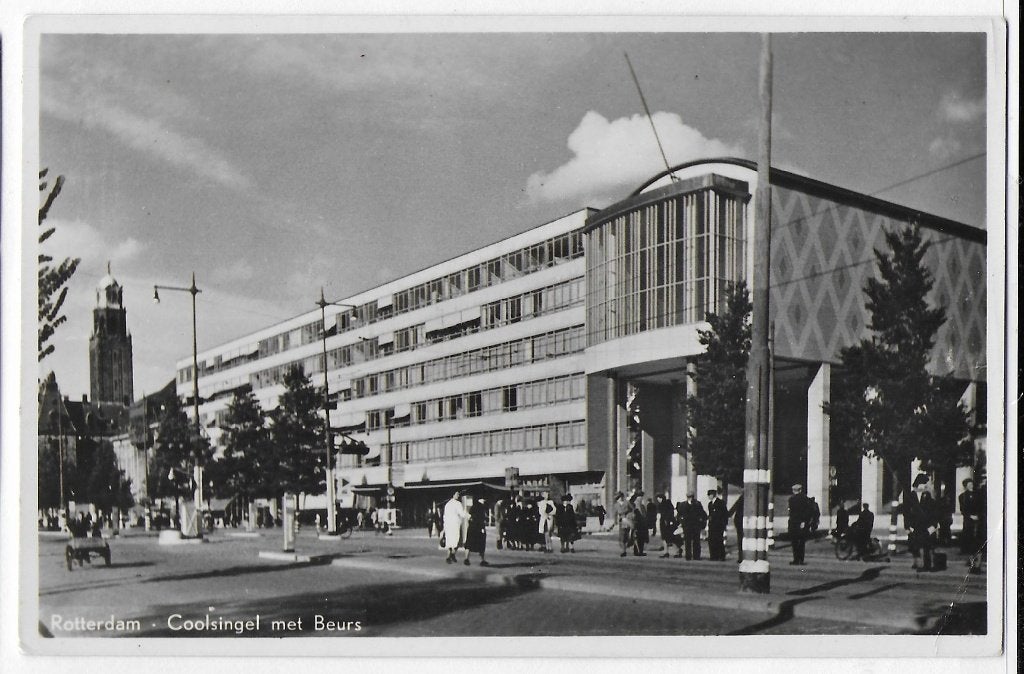 Rotterdam Coolsingel -- oude gelopen ansichtkaart B3453, Ophalen of Verzenden, 1960 tot 1980, Gelopen, Zuid-Holland