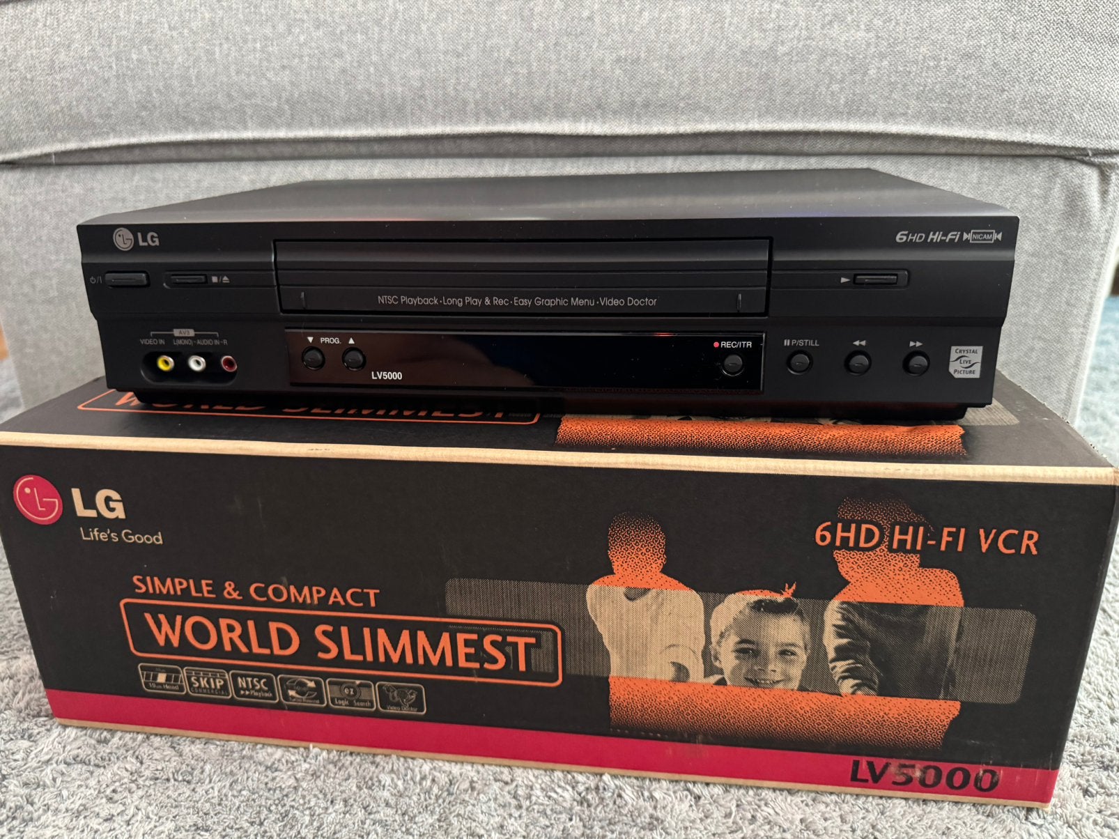 LG LV5000 6-Head Hi-Fi VHS Videorecorder -New Old Stock 2009, Ophalen of Verzenden, Nieuw, VHS-speler of -recorder