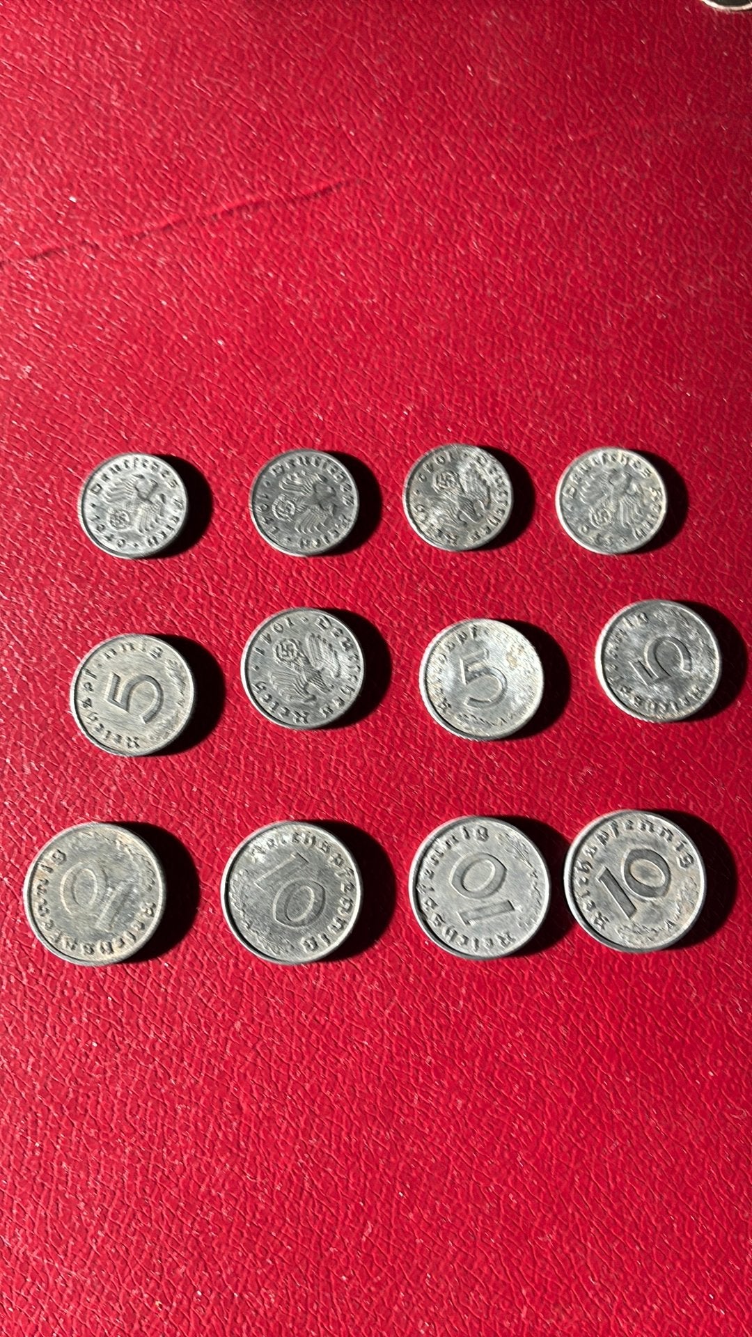 Duitse rijk 1,5 en 10 pf 1940,41,42,43 A zink, Ophalen of Verzenden, Duitsland