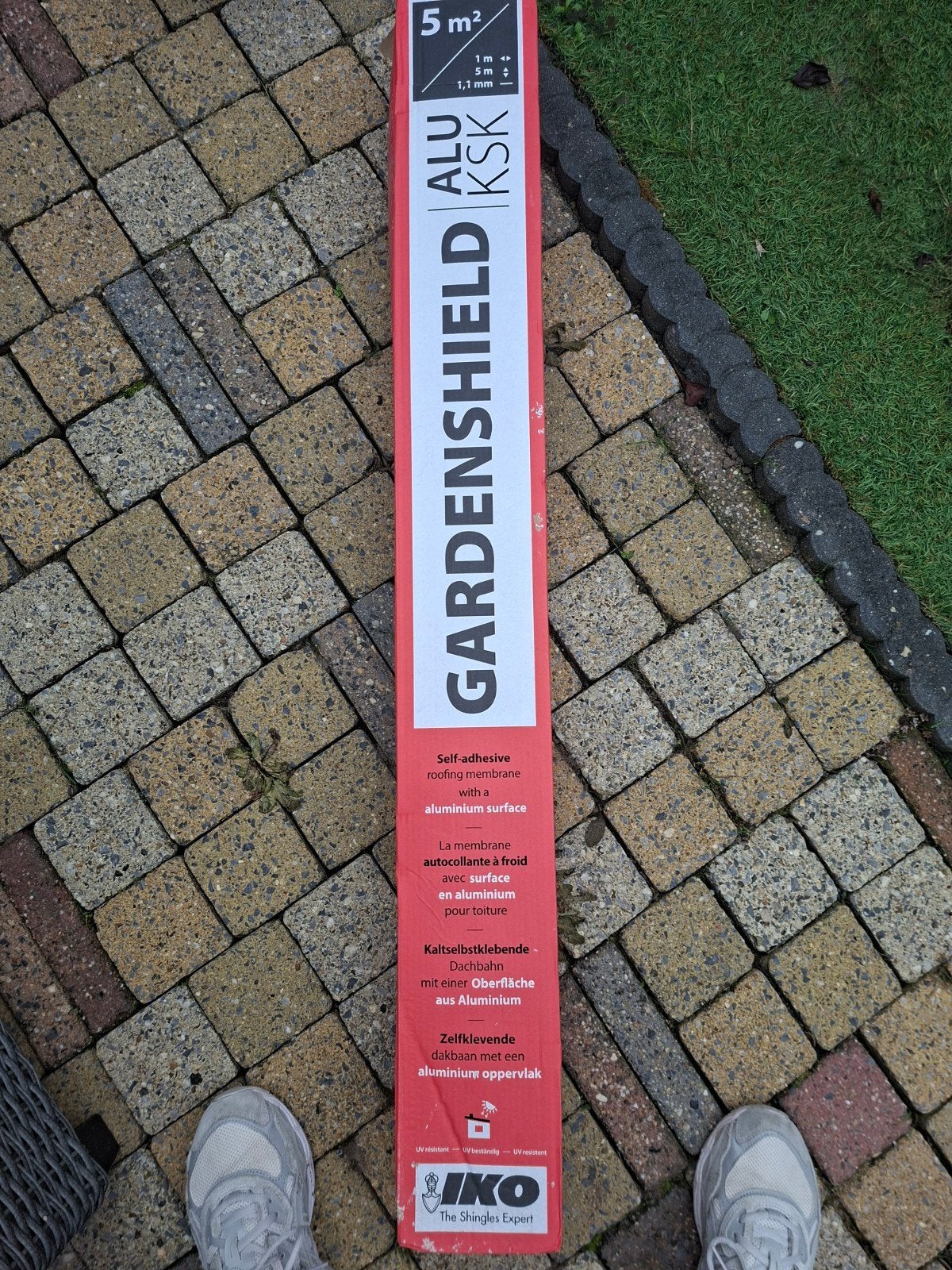 IKO Gardenshield ALU KSK Zelfklevende Dakbaan 5m², Doe-het-zelf en Verbouw, Ophalen, Nieuw, Minder dan 5 m², Grijs