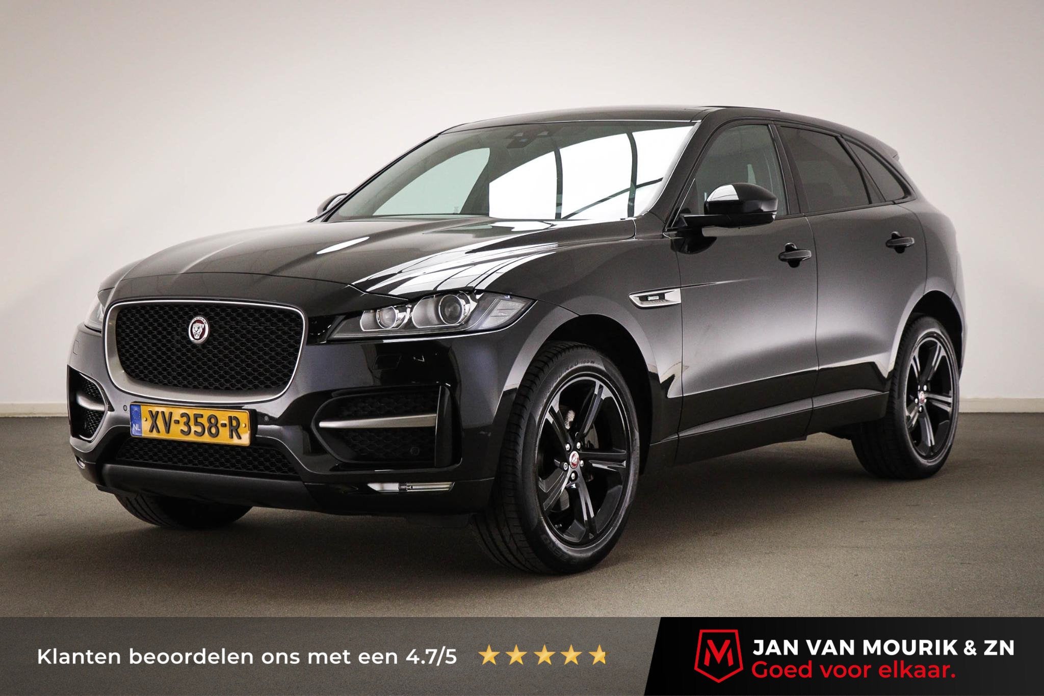 Jaguar F-PACE 2.0t AWD Portfolio | PANORAMADAK | STUURVERWAR, Auto's, Jaguar, Gebruikt, 4 cilinders, Met garantie (alle), Zwart