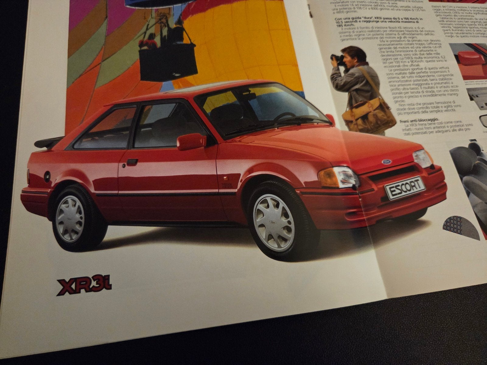 Brochure Ford Escort RS Turbo & XR3i 1989 Italië, Ophalen of Verzenden, Zo goed als nieuw, Ford