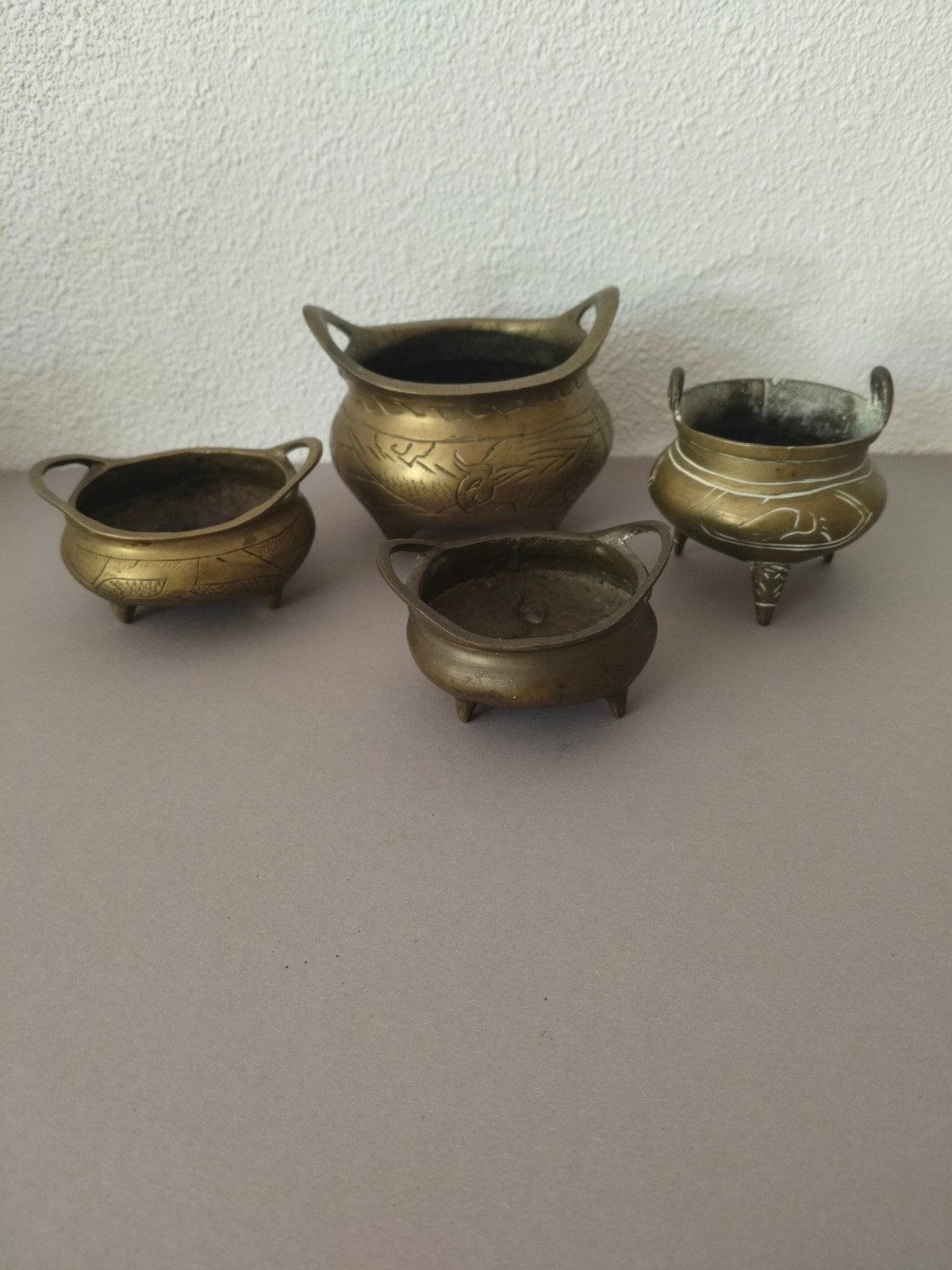 4 Chinese wierook branders, Antiek en Kunst, Antiek | Koper en Brons, Ophalen of Verzenden