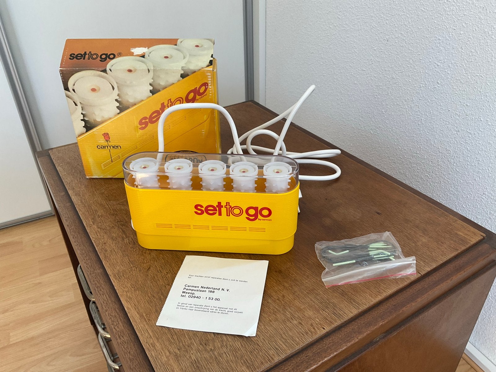 Carmen Set To Go Krulset - Compacte Haarrollers, Witgoed en Apparatuur, Ophalen of Verzenden, Zo goed als nieuw, Haarverzorging