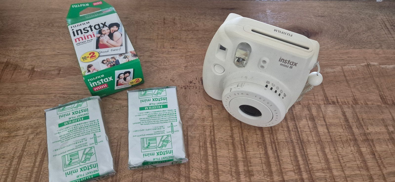 Fujifilm Instax Mini 8 Instant Camera met film, Compact, Ophalen of Verzenden, Zo goed als nieuw, Fuji