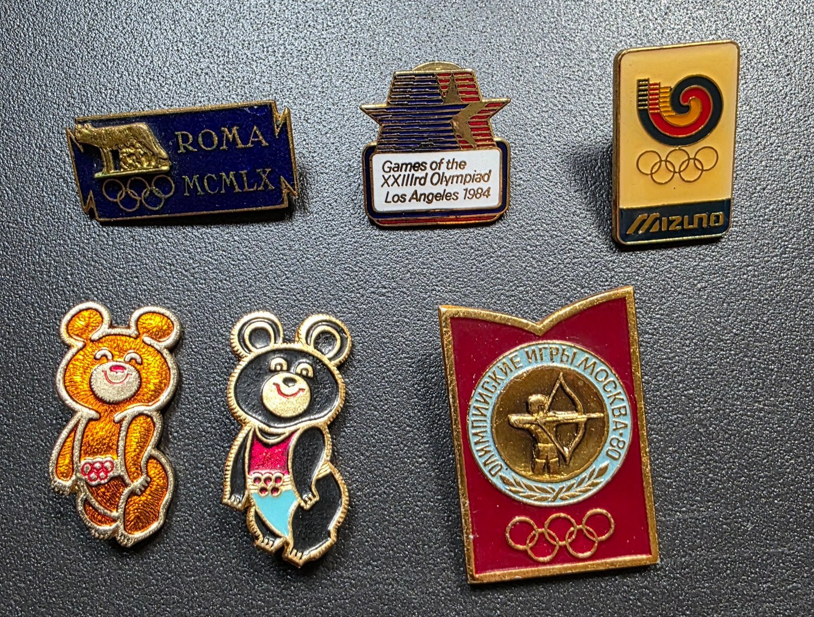 070) 6 ORIGINELE SPELDEN OLYMPISCHE SPELEN, Verzenden, Gebruikt, Sport, Speldje of Pin