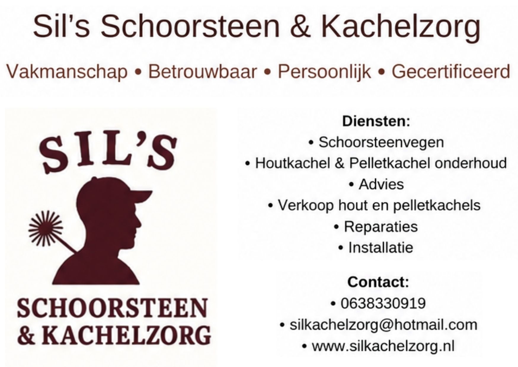 Gecertificeerde schoorsteenveger + pelletkachel onderhoud, Schoorsteenvegen
