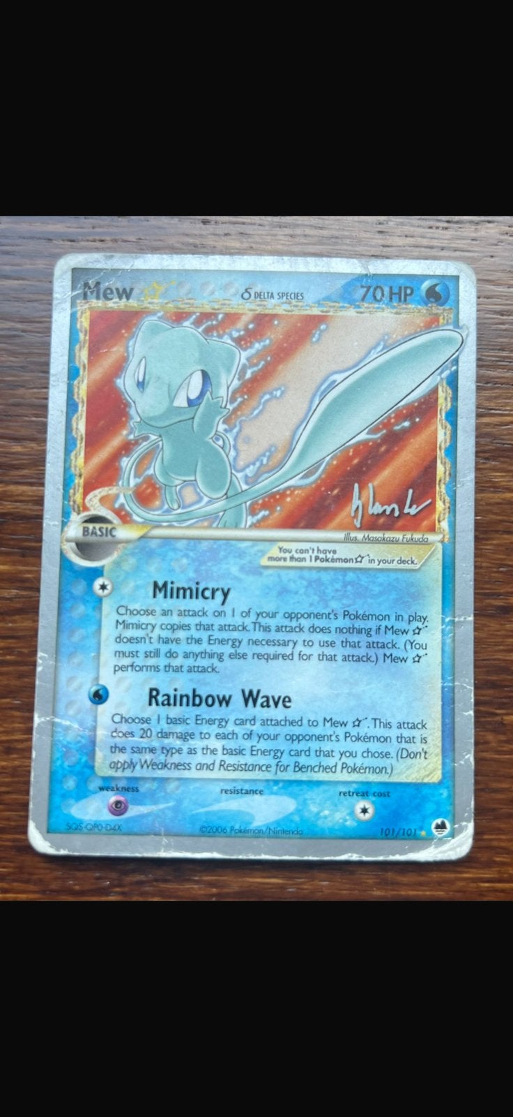 Mew Gold Star #100 - Delta Species (World Championship 2008), Ophalen of Verzenden, Zo goed als nieuw