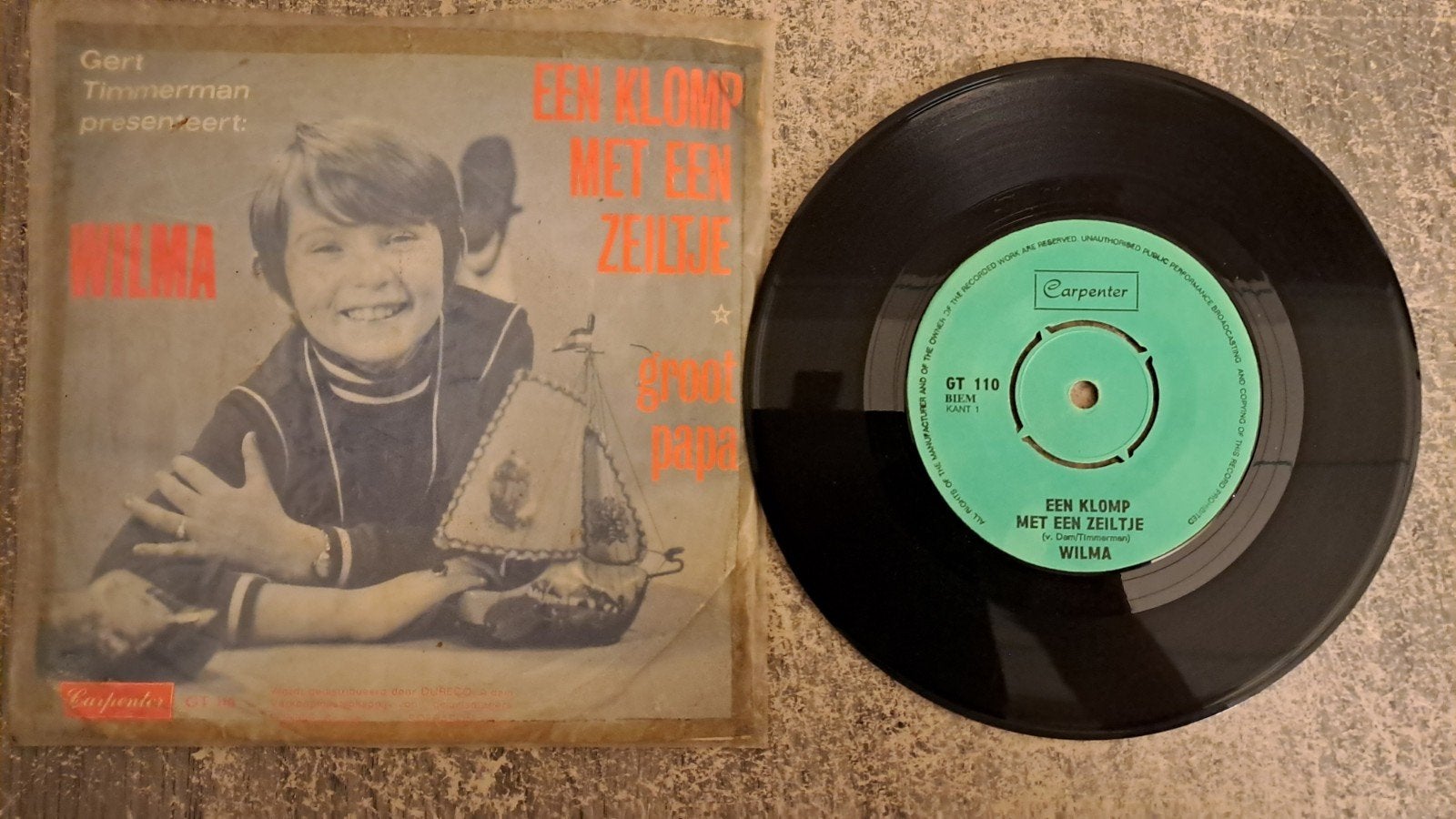Wilma  - een klomp met een zeiltje, Gebruikt, 7 inch, Single, Nederlandstalig
