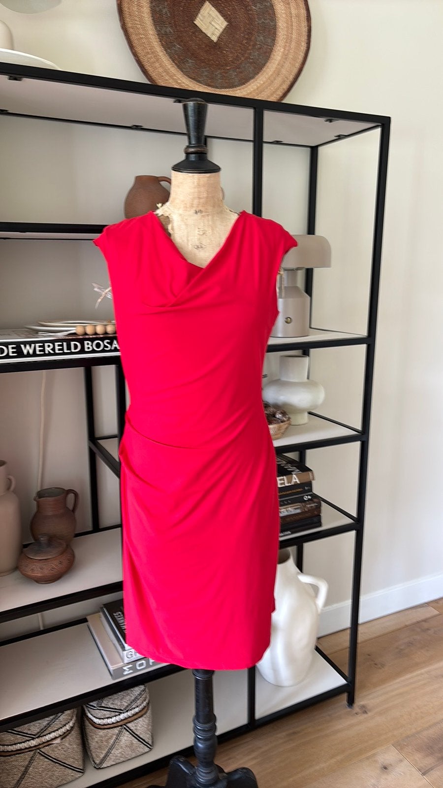 LaSalle travel stof jurk M nieuw chanelrood, Kleding | Dames, Verzenden, Nieuw, Maat 38/40 (M), Rood
