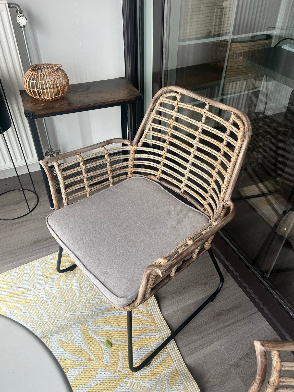 KARWEI Tuinstoel Joy beige  wicker ( 2 stoelen), Ophalen, Zo goed als nieuw, Rotan