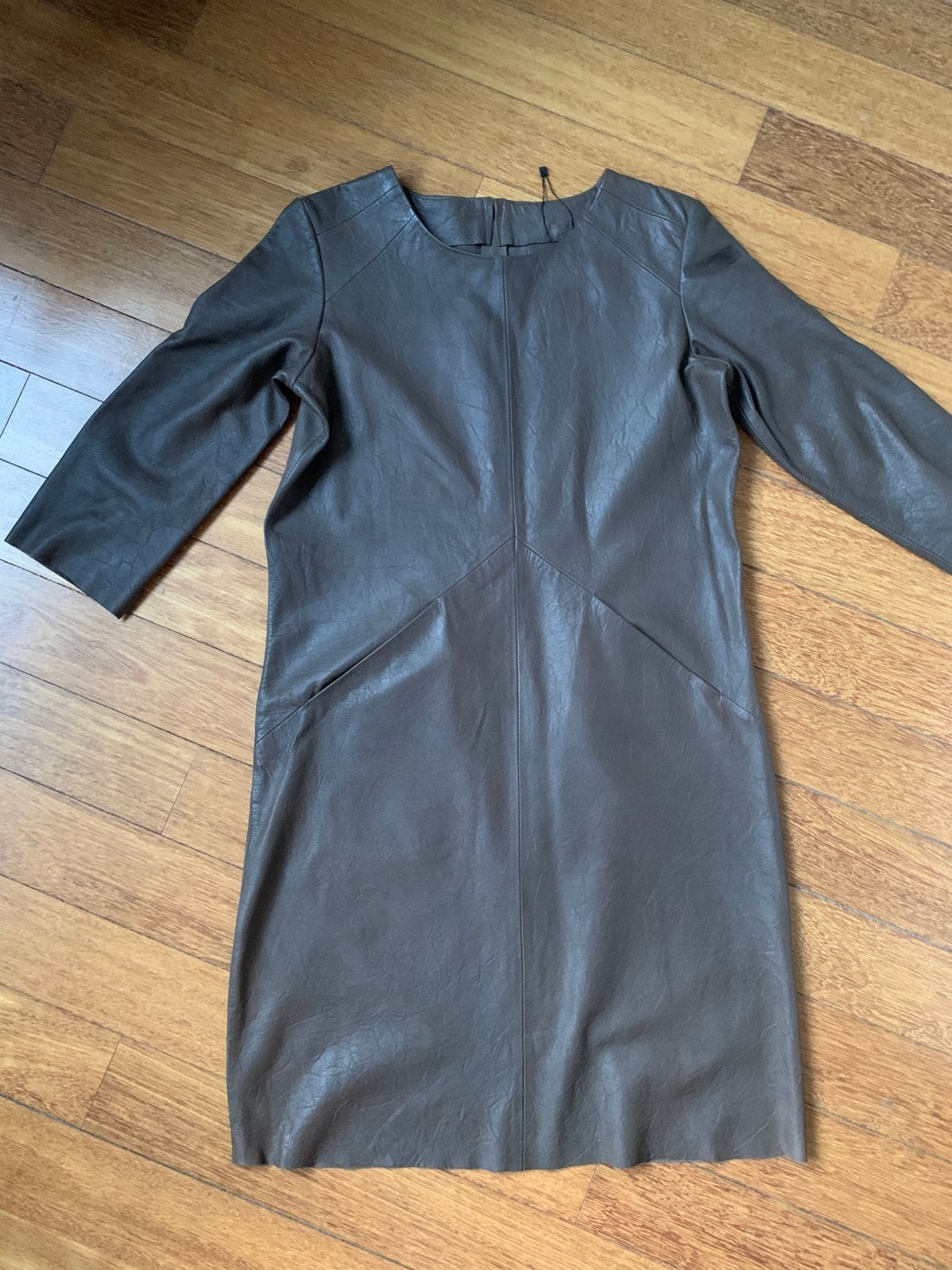 Bruine leren jurk maat 40 Cigno Nero, Kleding | Dames, Jurken, Maat 38/40 (M), Bruin, Ophalen of Verzenden, Zo goed als nieuw