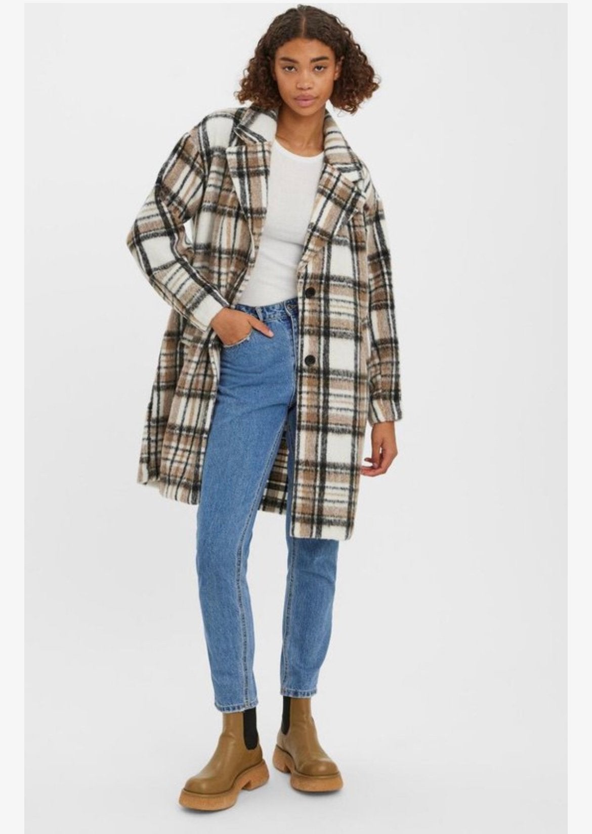 Lange jas van Vero Moda maat XL nieuw!, Ophalen of Verzenden, Nieuw, Maat 46/48 (XL) of groter, Beige