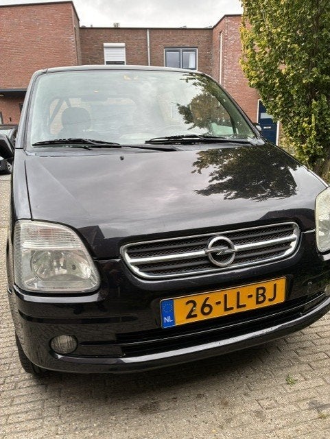 Opel Agila 1.2 I 16V 2003 Zwart, altijd keurig onderhouden, Auto's, Voorwielaandrijving, Zwart, Origineel Nederlands, Handgeschakeld