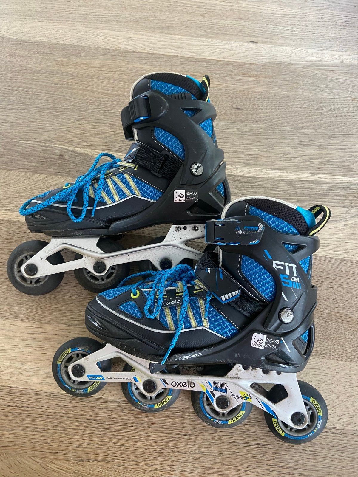 Oxelo Fit 5 Jr. verstelbare inline skates (maat 35-38), Ophalen, Gebruikt, Overige typen, Overige merken