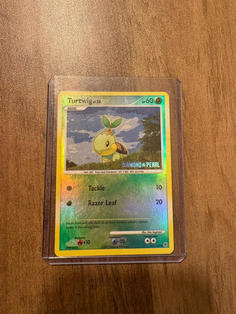 Turtwig Diamond & Pearl Burger King Promo Pokémon Kaart, Ophalen of Verzenden, Zo goed als nieuw, Losse kaart, Foil