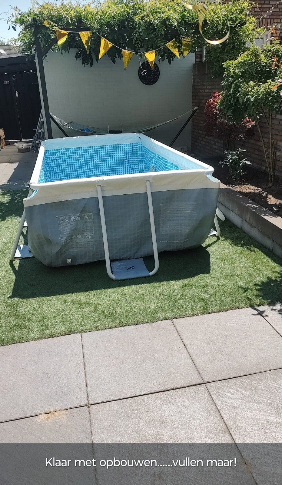 Zwembad 300x175x80 cm inclusief pomp & trapje, Ophalen, Gebruikt, 80 tot 120 cm, Minder dan 200 cm