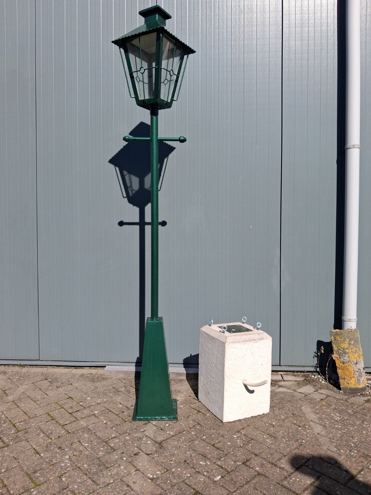 Tuinlamp lantaarn met voetstuk, Ophalen, Gebruikt, Staande lamp, Netvoeding